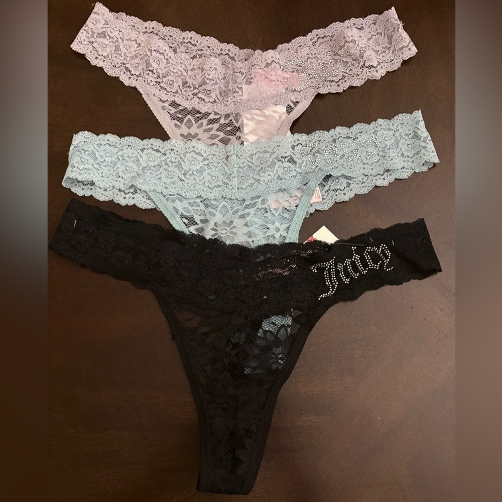 Juicy Couture 3 Piece Thong Panty Set